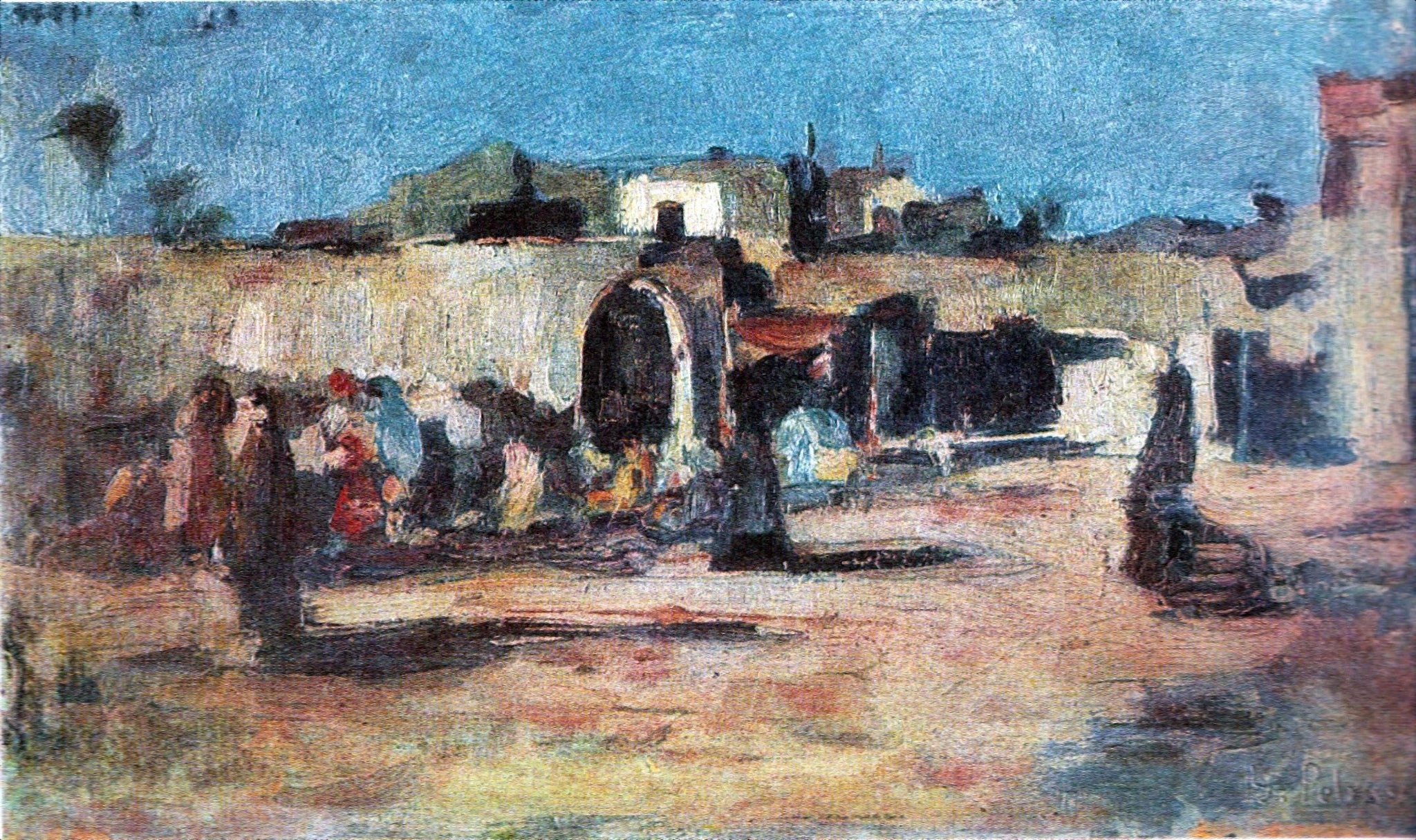 Place à Assouan, Gheorghe Petrașcu, 1907, peinture à l’huile