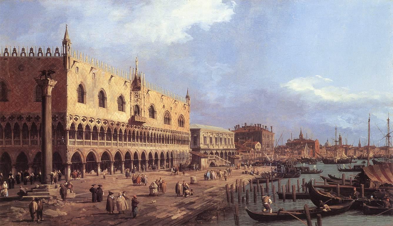 Riva degli Schiavoni vers l'est - Canaletto