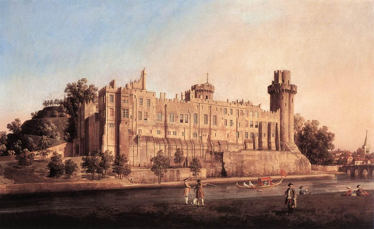 Château de Warwick, côté sud - Canaletto