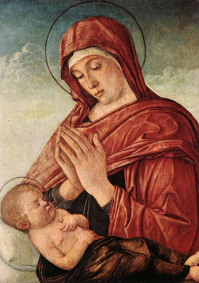 La Madone adorant l'Enfant Jésus endormi - Giovanni Bellini