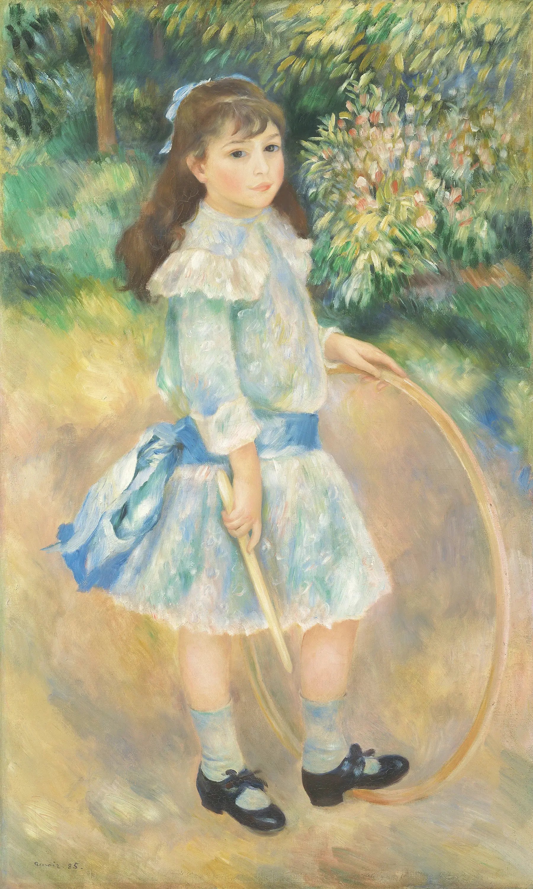 Reproduction du tableau « Fille avec un cerceau - Pierre-Auguste Renoir » par Alpha Reproduction en peinture à l’huile