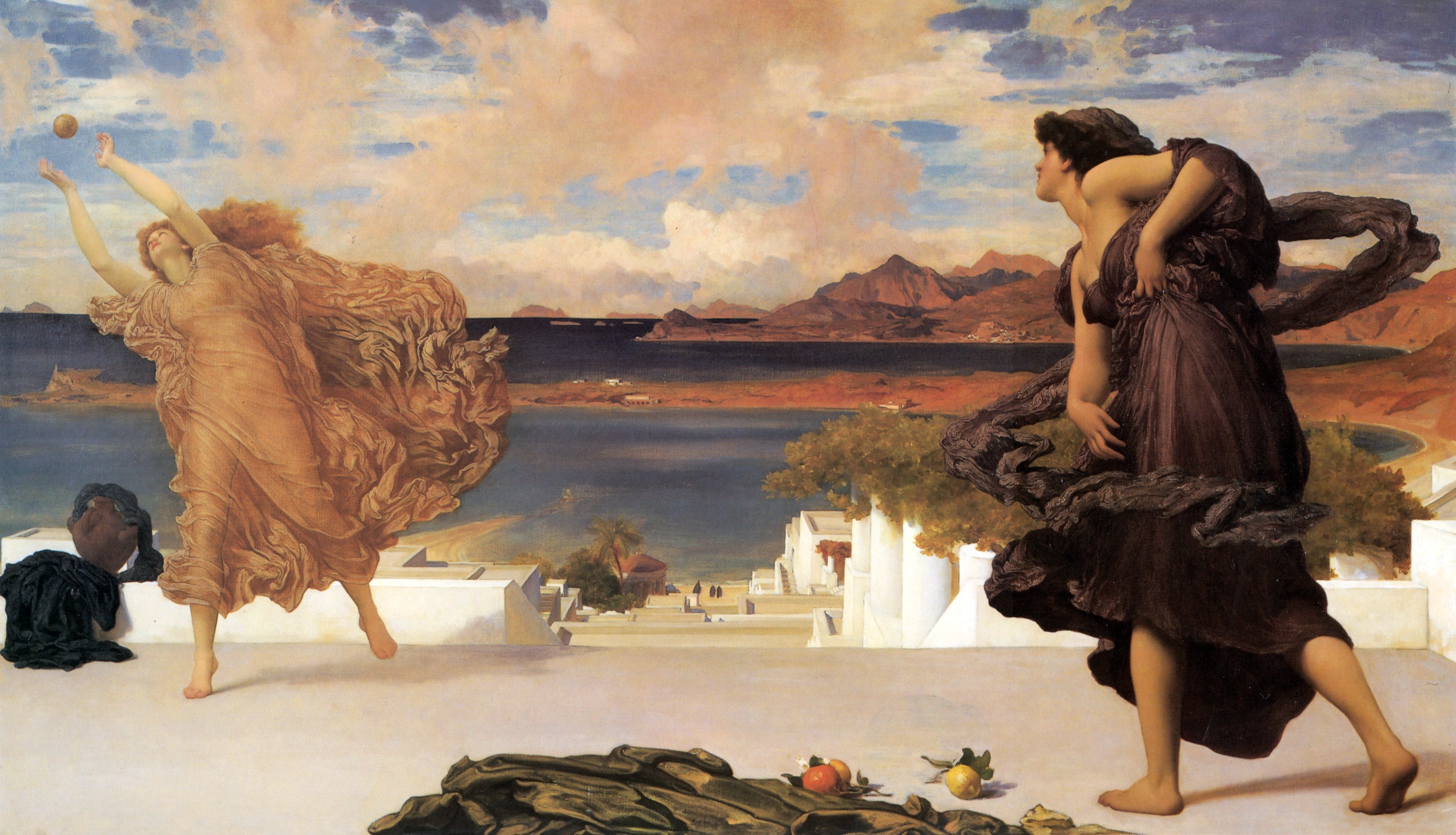 Filles grecques jouant au ballon - Frederic Leighton