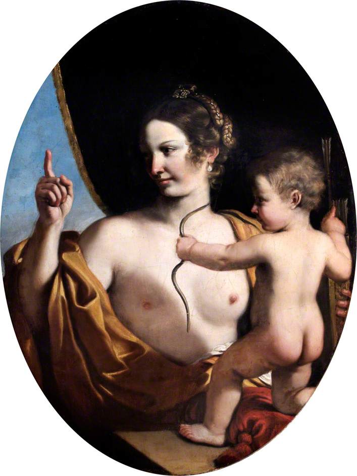 Vénus et Cupidon - Guercino