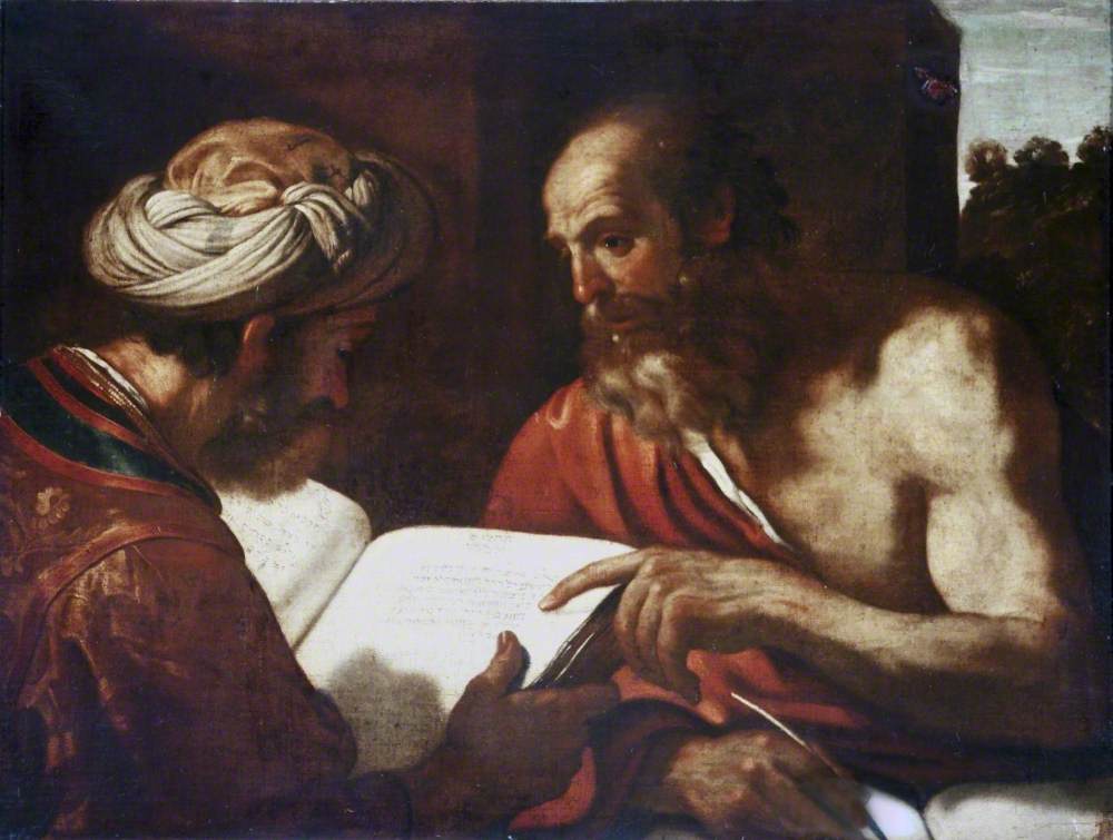 Saint Jérôme et un rabbin - Guercino