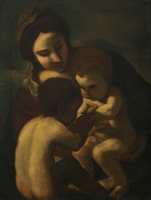 La Vierge à l'Enfant avec le petit saint Jean - Guercino