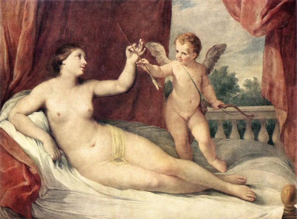 Vénus couchée avec Cupidon - Guido Reni - Alpha Reproduction