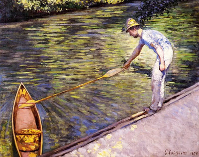 Reproduction du tableau « Canotier ramant sur le périssoire - Gustave Caillebotte » par Alpha Reproduction en peinture à l’huile