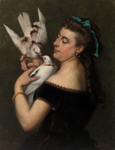 Femme aux pigeons - Gustave Courbet - Alpha Reproduction