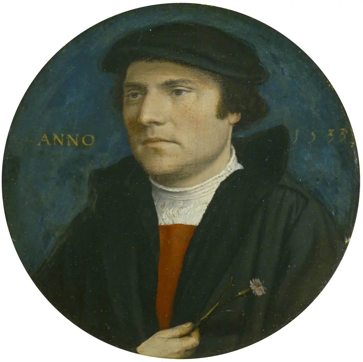A Young Man with a Pink - Hans Holbein le Jeune - Alpha Reproduction
