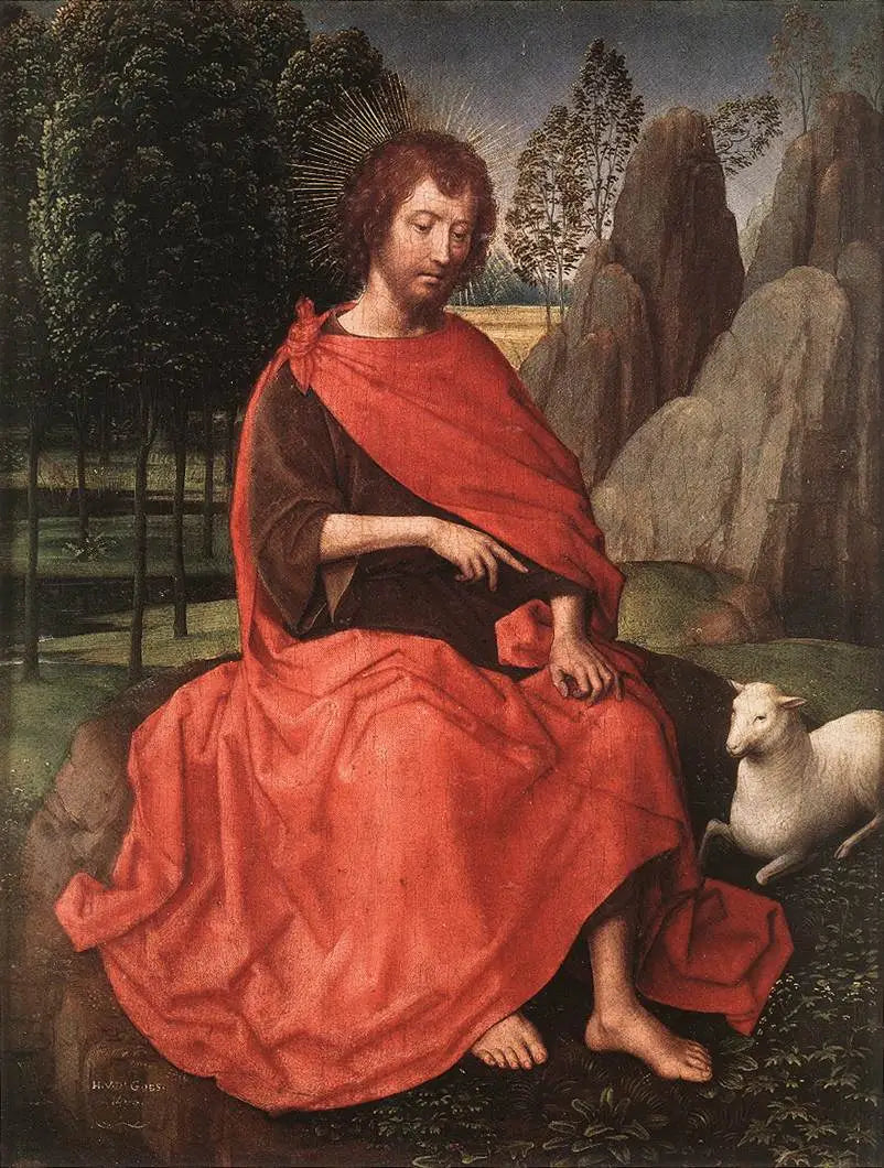 Jean de Baptiste (recto) ; un crâne (verso) - Hans Memling - Alpha Reproduction