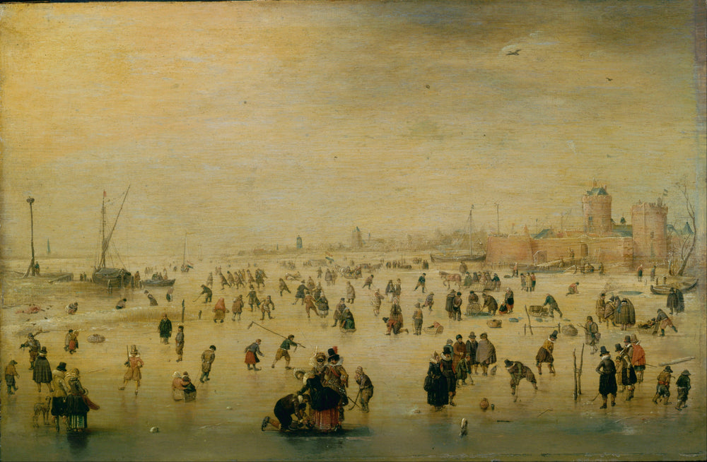 Scène de patinage - Hendrick Avercamp image 1 tableau peint à l’huile sur toile