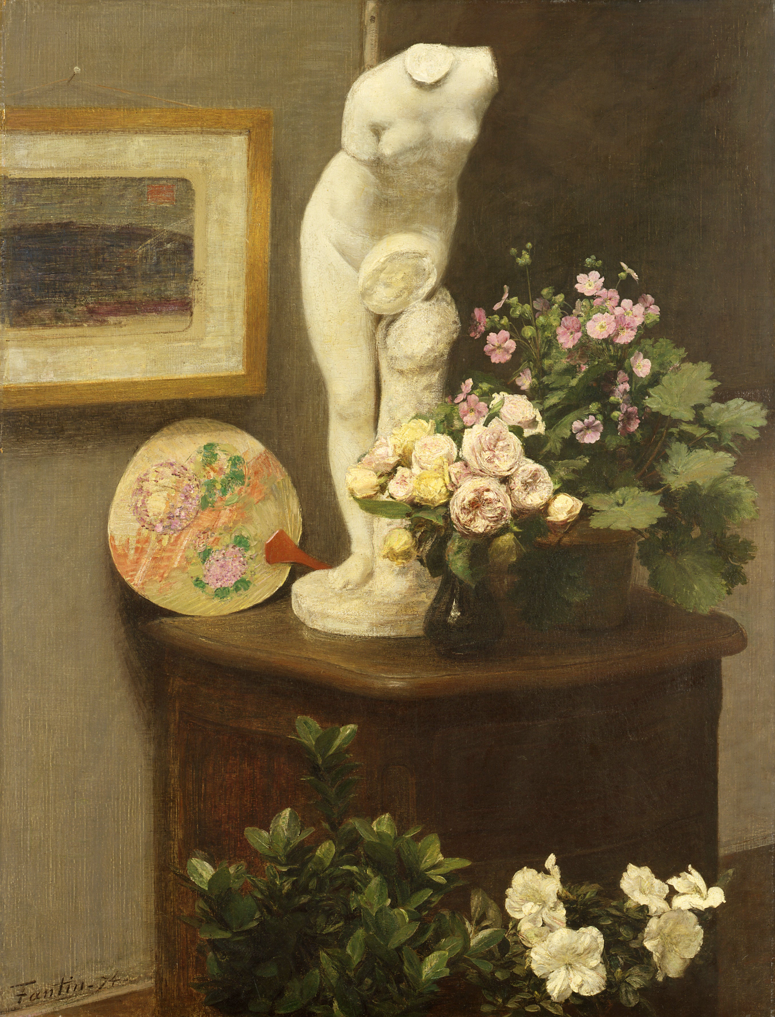 Nature morte avec torse et fleurs - Henri Fantin-Latour