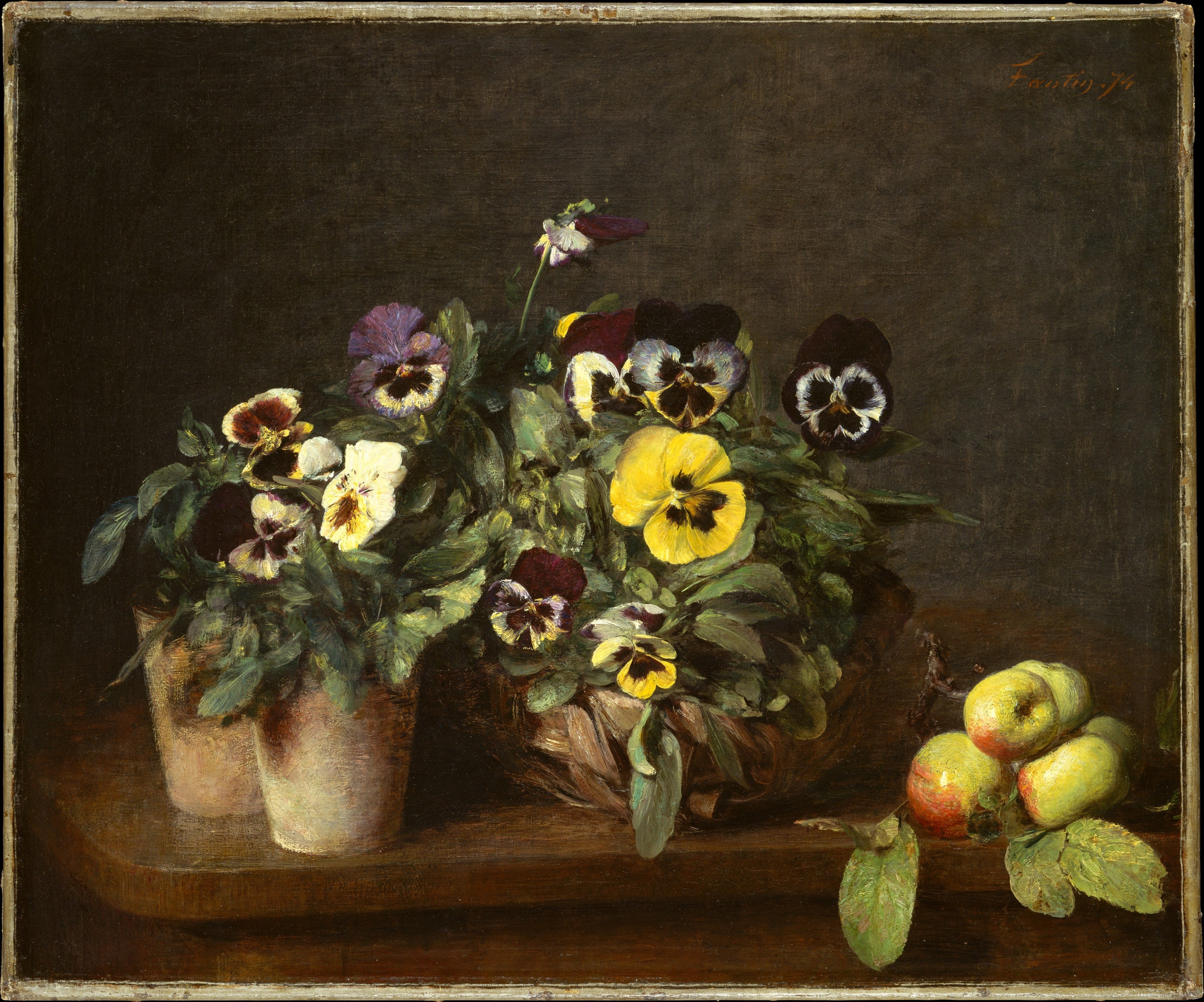 Nature morte aux pensées - Henri Fantin-Latour