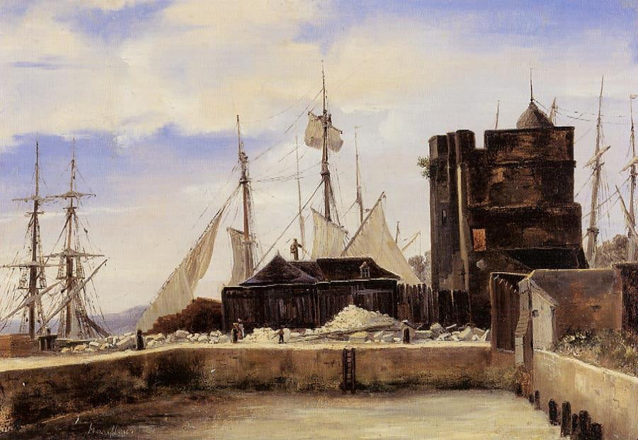 Honfleur, le vieux quai - Jean-Baptiste Camille Corot