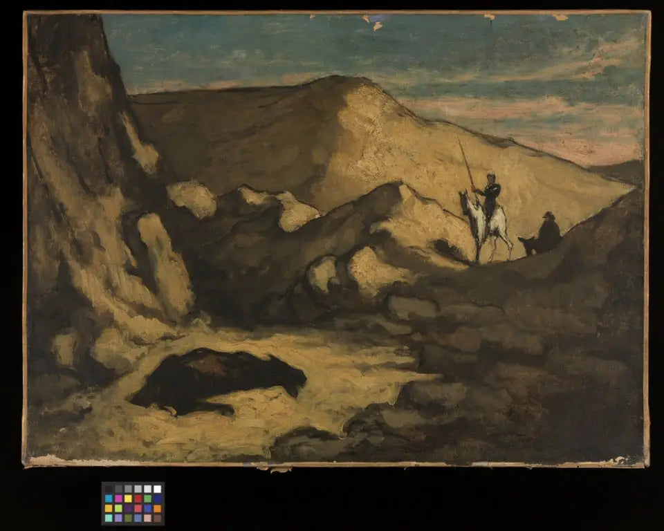 Paysage avec Don Quichotte et la mule morte - Honoré Daumier - Alpha Reproduction