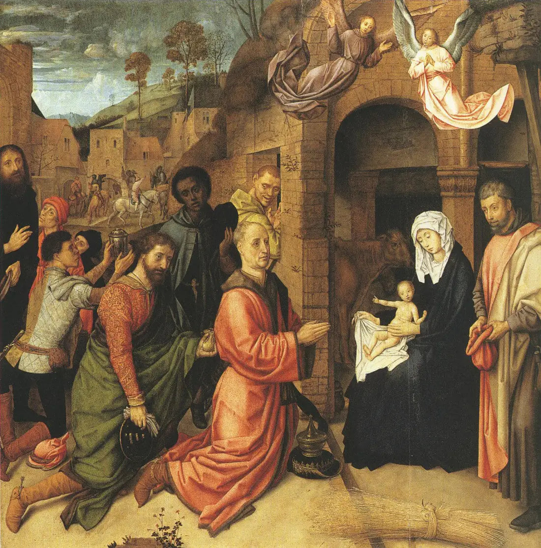 Adoration des Mages devant l’étable sur la colline - Hugo van der Goes - Alpha Reproduction