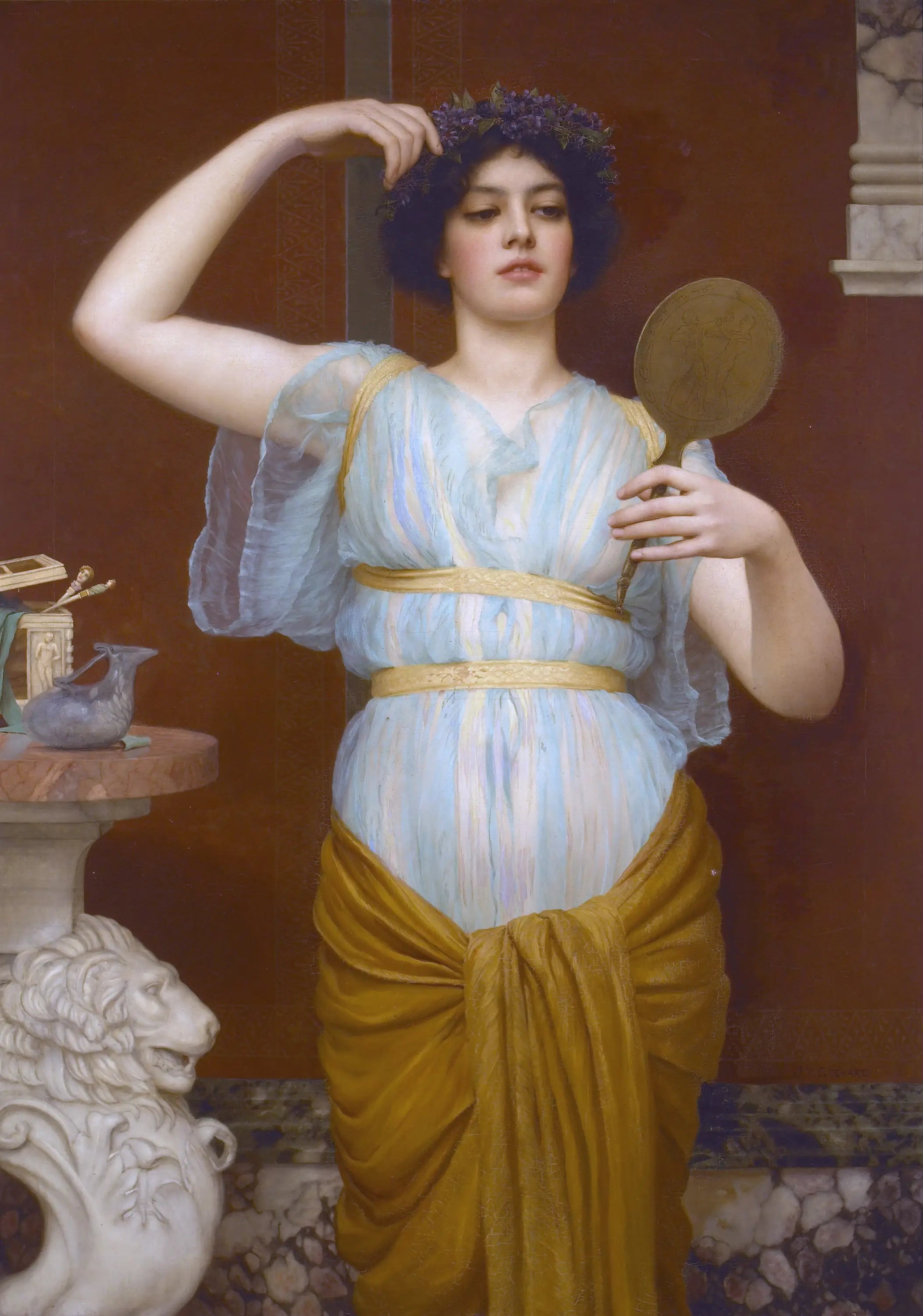 Ione - John William Godward - Alpha Reproduction