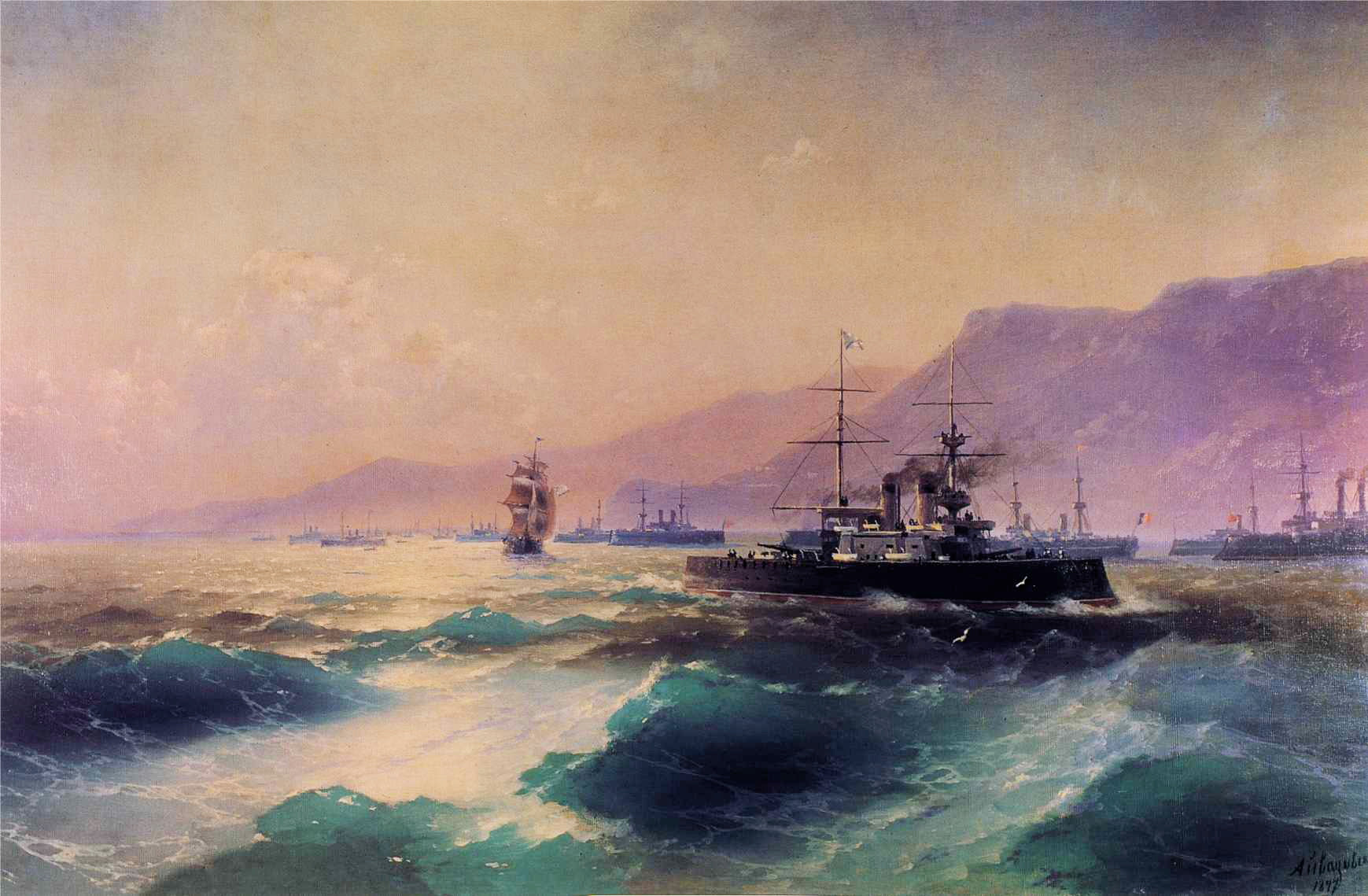 Canonnière au large de la Crète - Ivan Aïvazovski