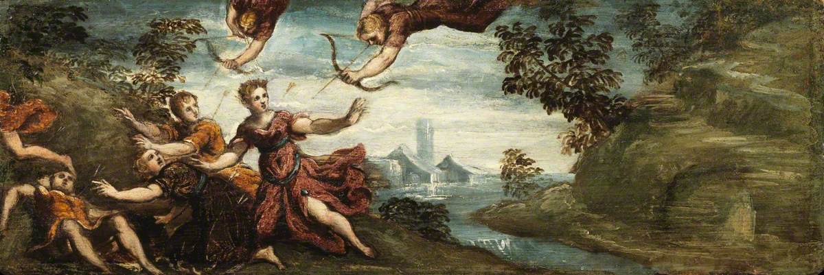 Apollon et Diane tuant les enfants de Niobé - Jacopo Tintoretto