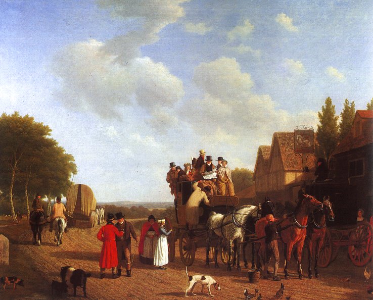 La dernière étape sur la route de Portsmouth, Jacques-Laurent Agasse, 1815, Huile sur toile