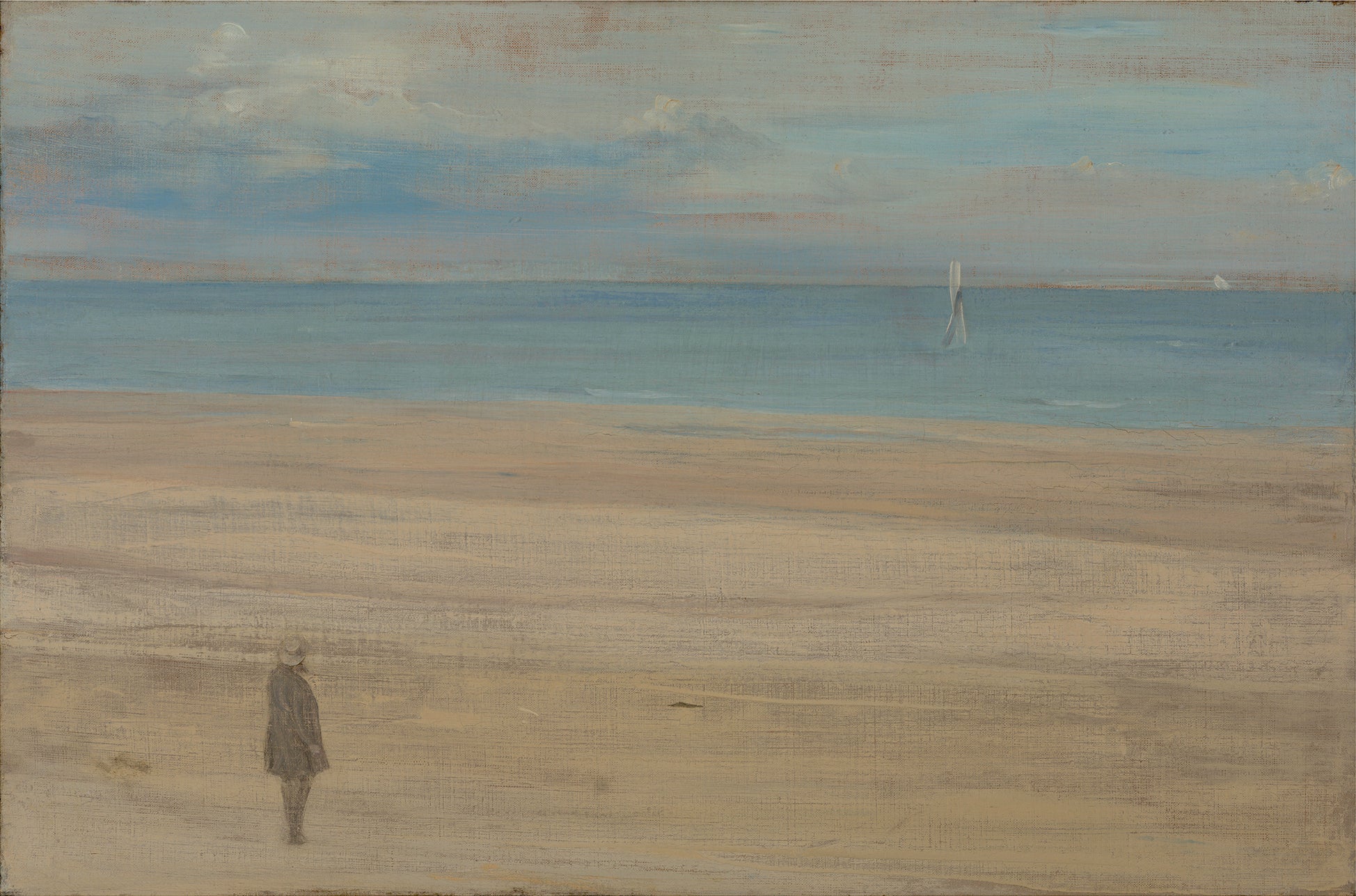 Reproduction du tableau « Harmonie en bleu et argent : Trouville - James Abbott McNeill Whistler » par Alpha Reproduction en peinture à l’huile