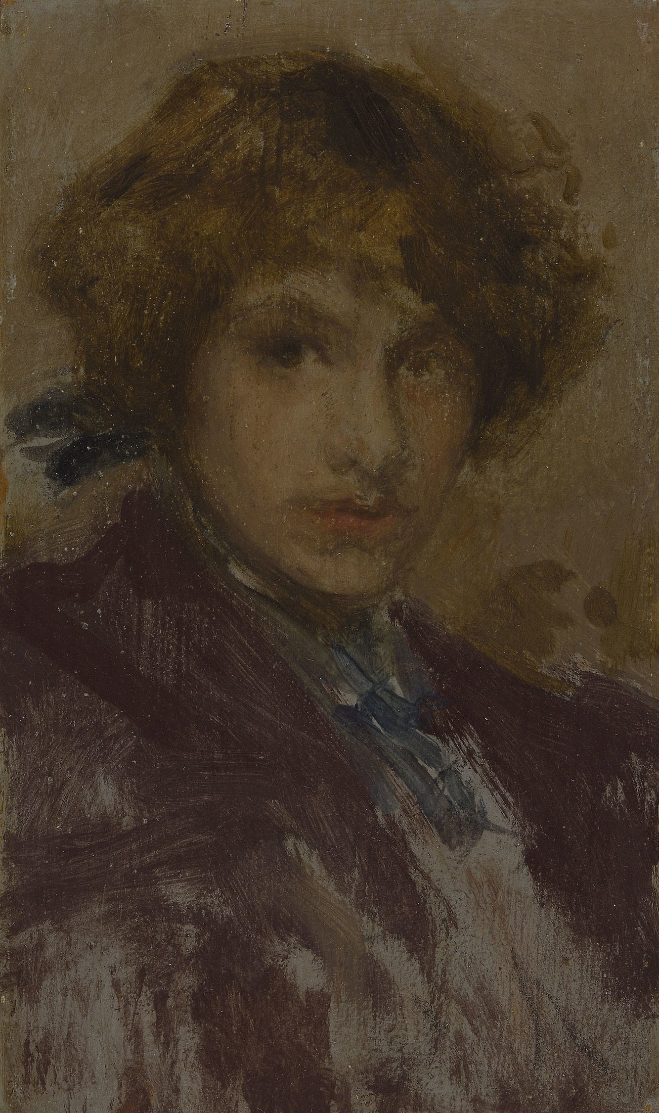 Reproduction du tableau « Étude de la tête et des épaules d'une jeune fille (Baronne de Meyer) - James Abbott McNeill Whistler » par Alpha Reproduction en peinture à l’huile