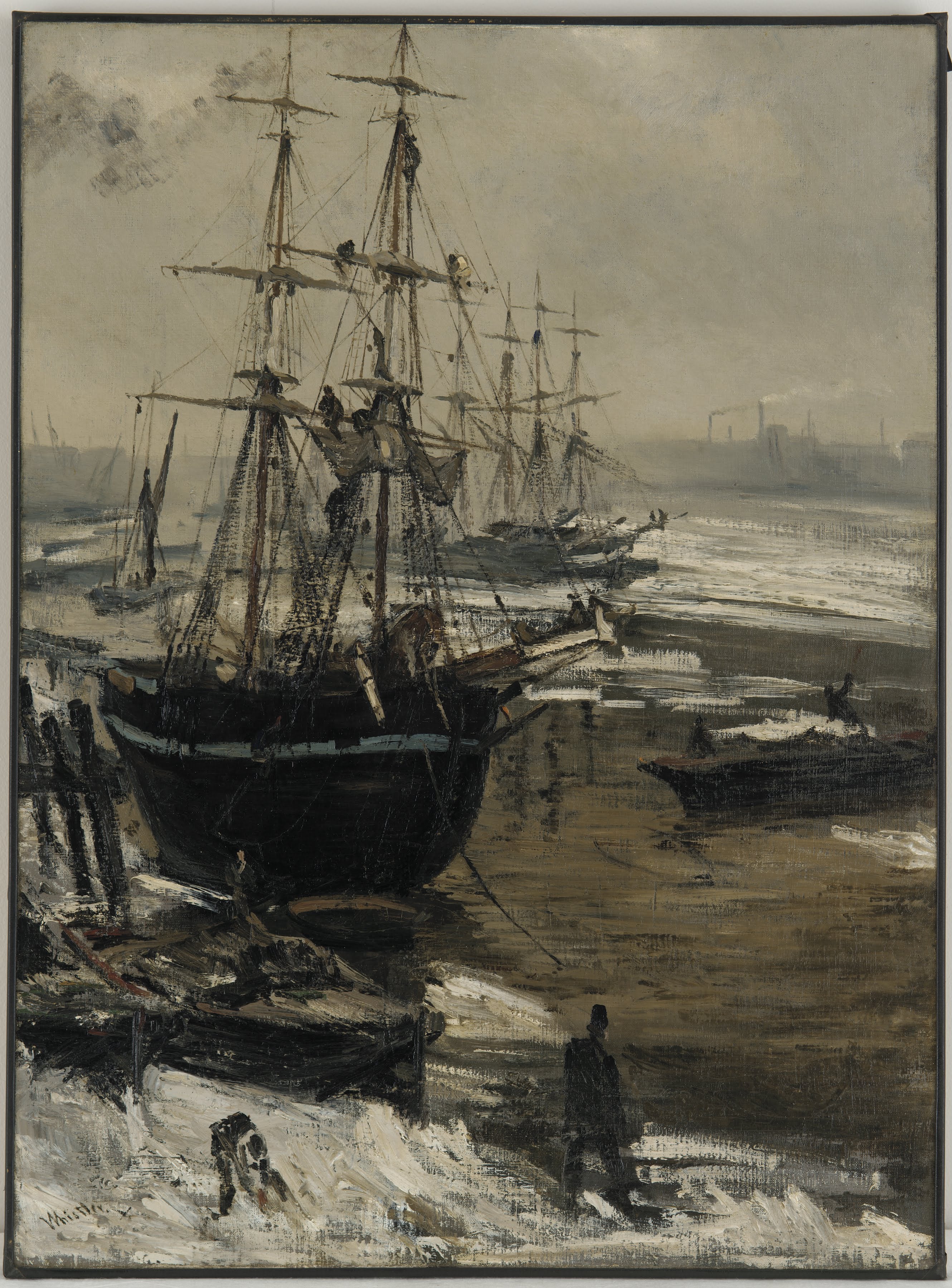 Reproduction du tableau « La Tamise sous la glace - James Abbott McNeill Whistler » par Alpha Reproduction en peinture à l’huile