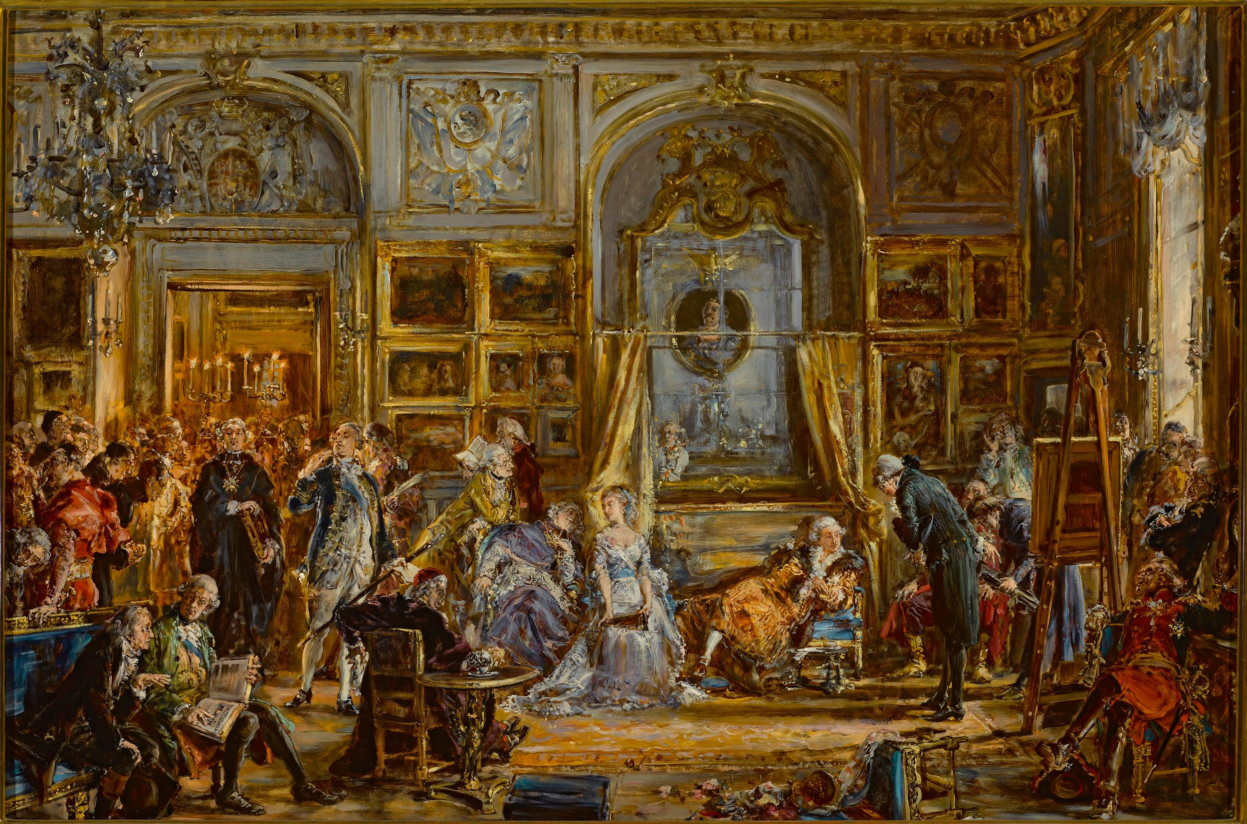 Constitution du 3 mai. Diète quadriennale. Commission de l'éducation. Partage de 1795. Extrait de la série « Histoire de la civilisation en Pologne ». - Jan Matejko