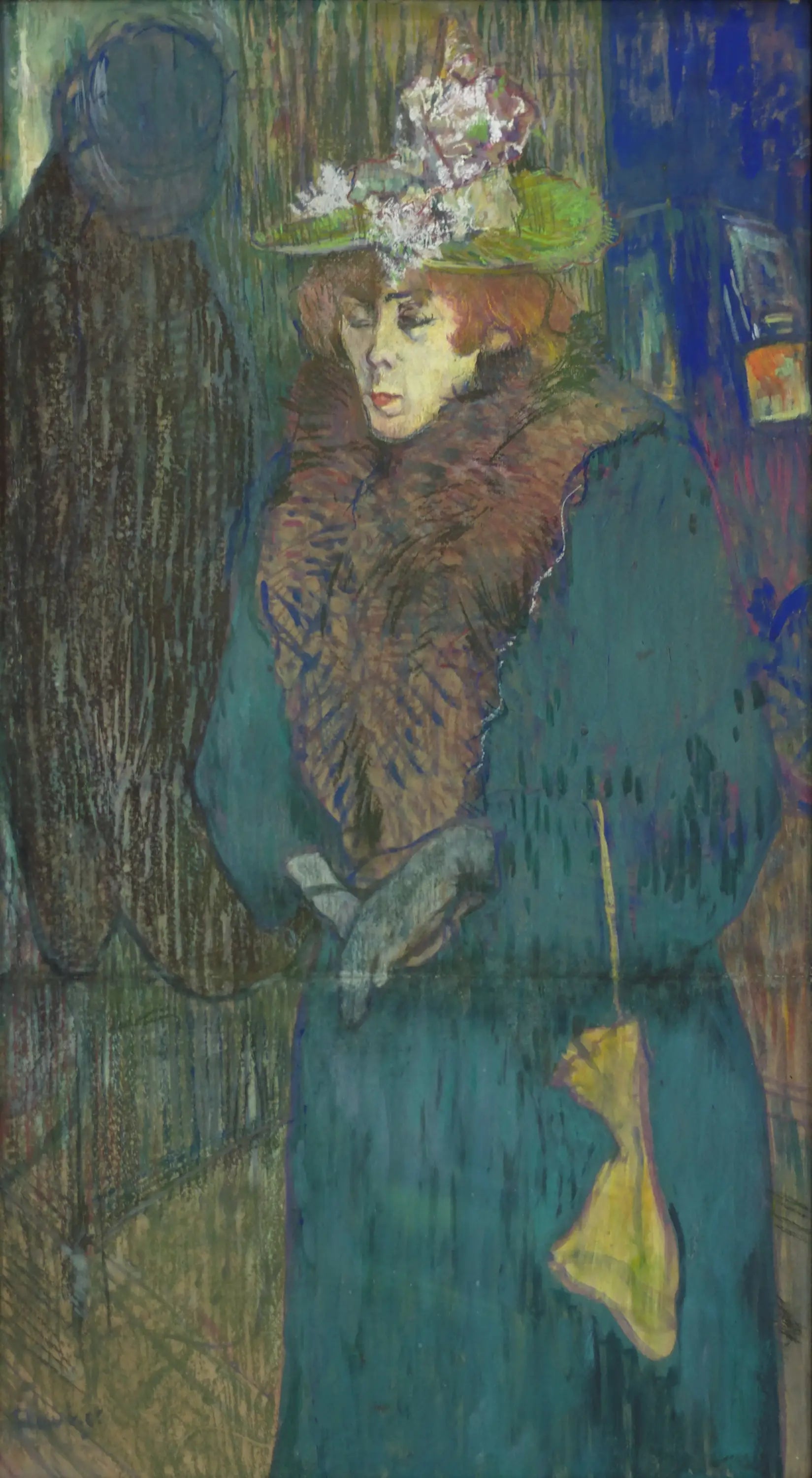 Reproduction du tableau « Jane Avril arrivant au Moulin Rouge - Henri de Toulouse-Lautrec » par Alpha Reproduction en peinture à l’huile