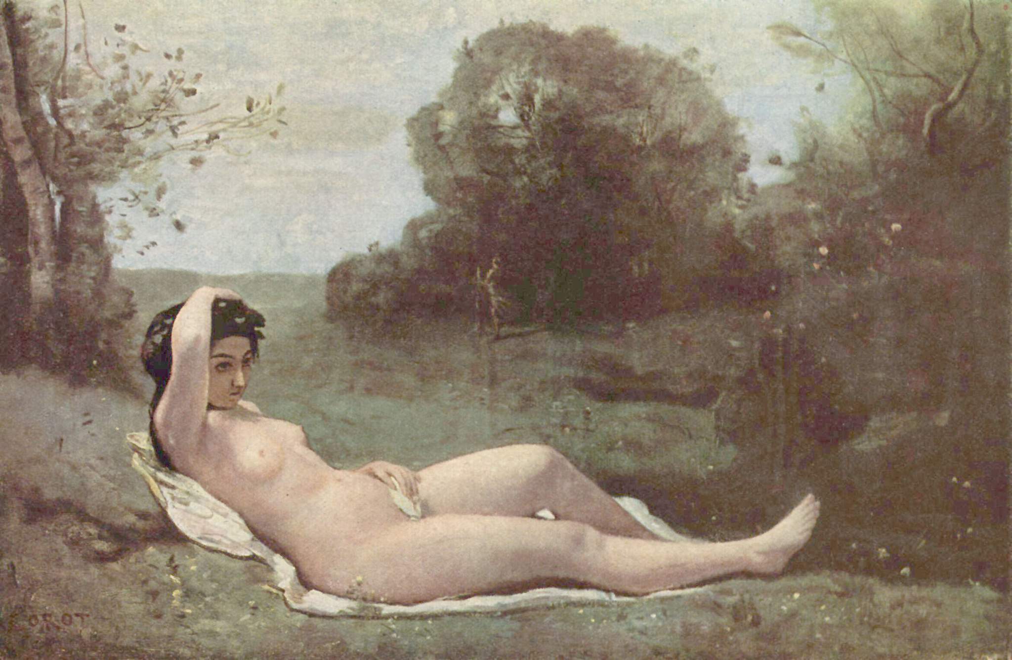 Jeune fille en vert - Jean-Baptiste Camille Corot