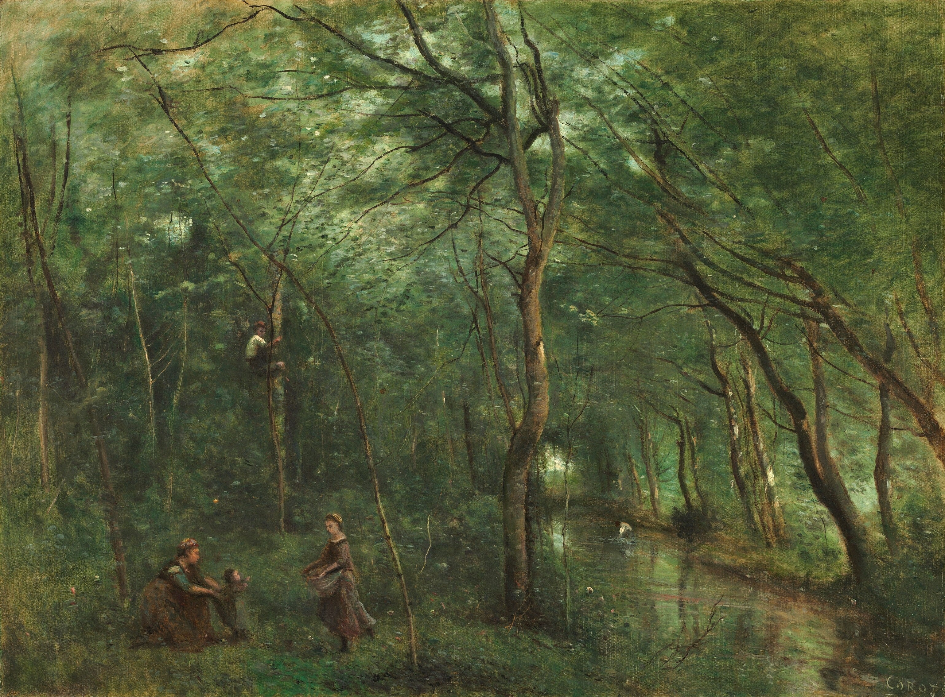 La Rive verte - Jean-Baptiste Camille Corot