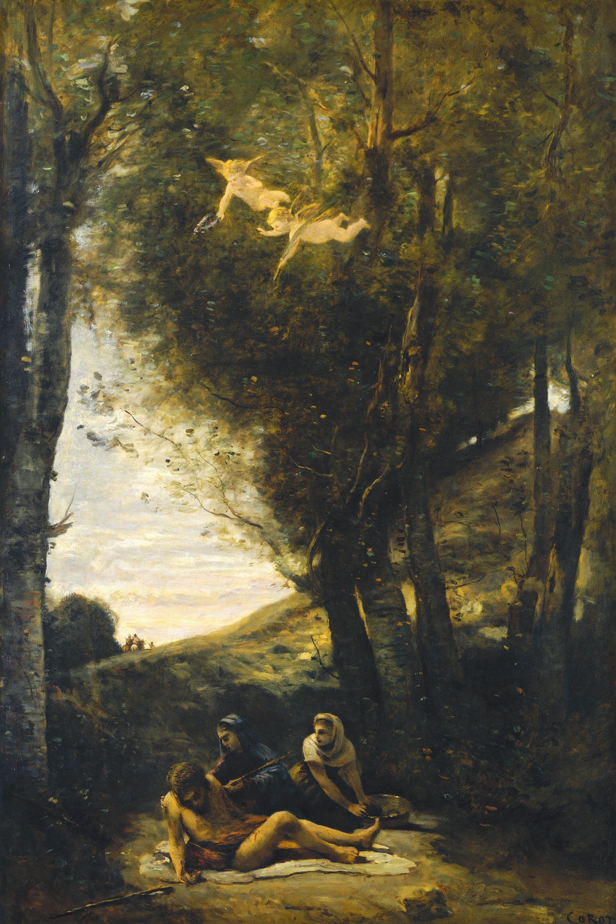 Saint-Sébastien secouru par les Saintes Femmes - Jean-Baptiste Camille Corot
