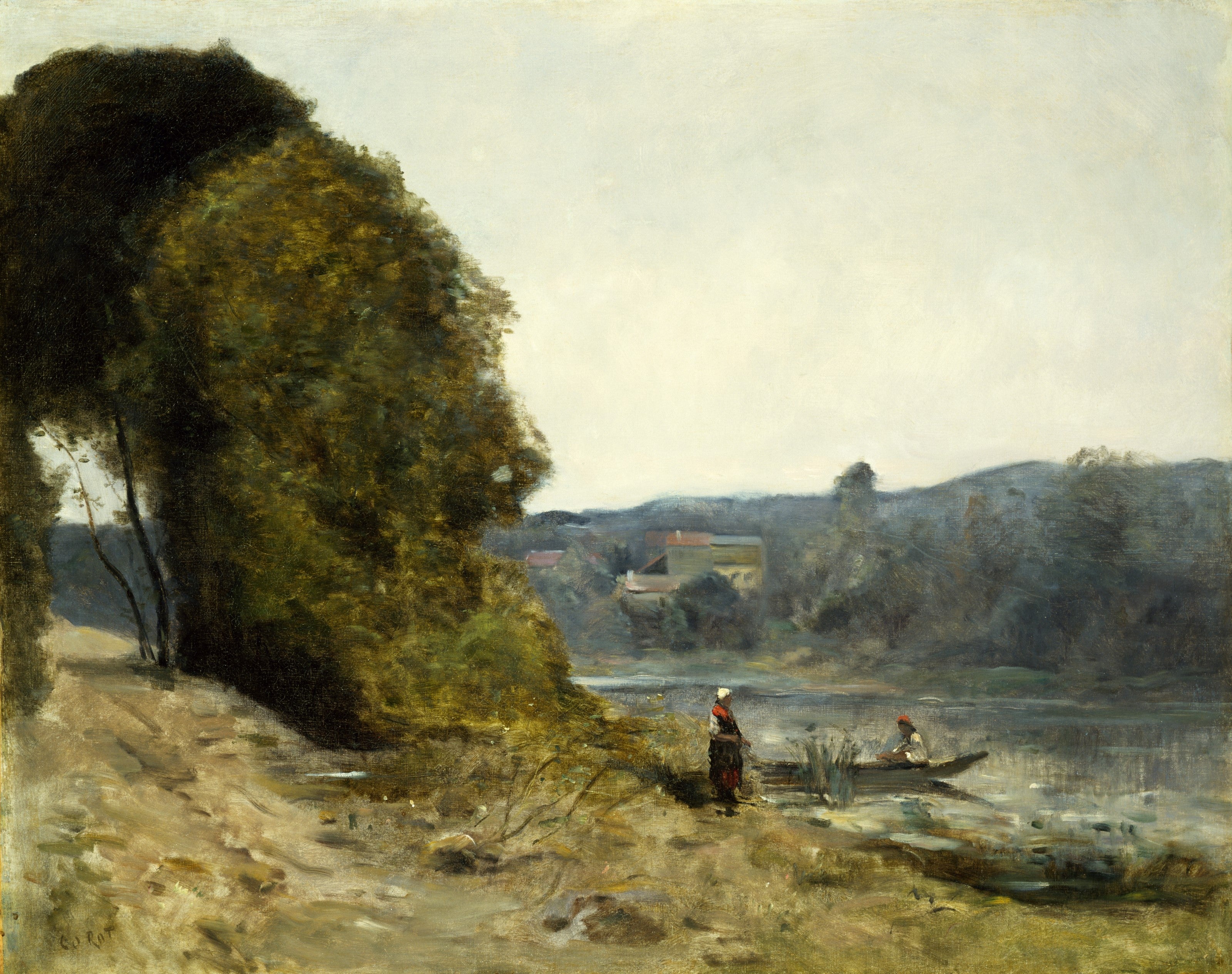 Le départ du batelier - Jean-Baptiste Camille Corot