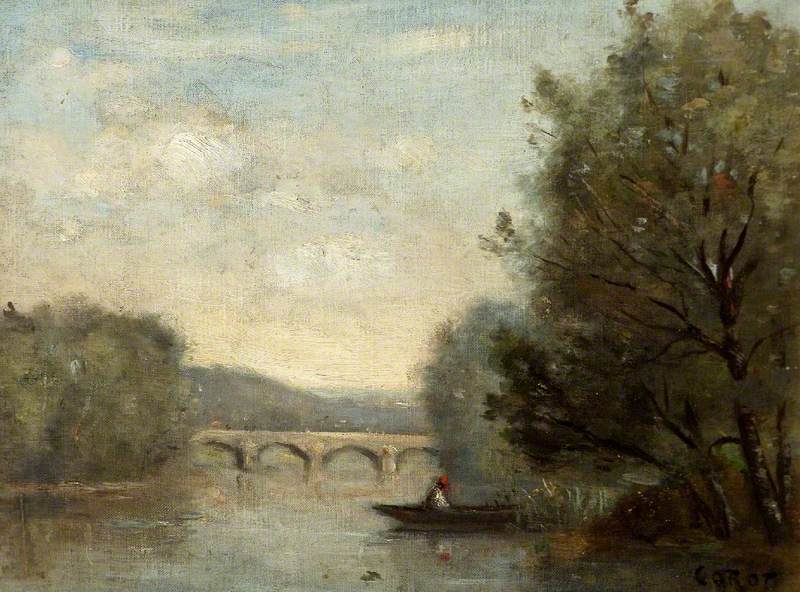 Paysage avec un pont - Jean-Baptiste Camille Corot