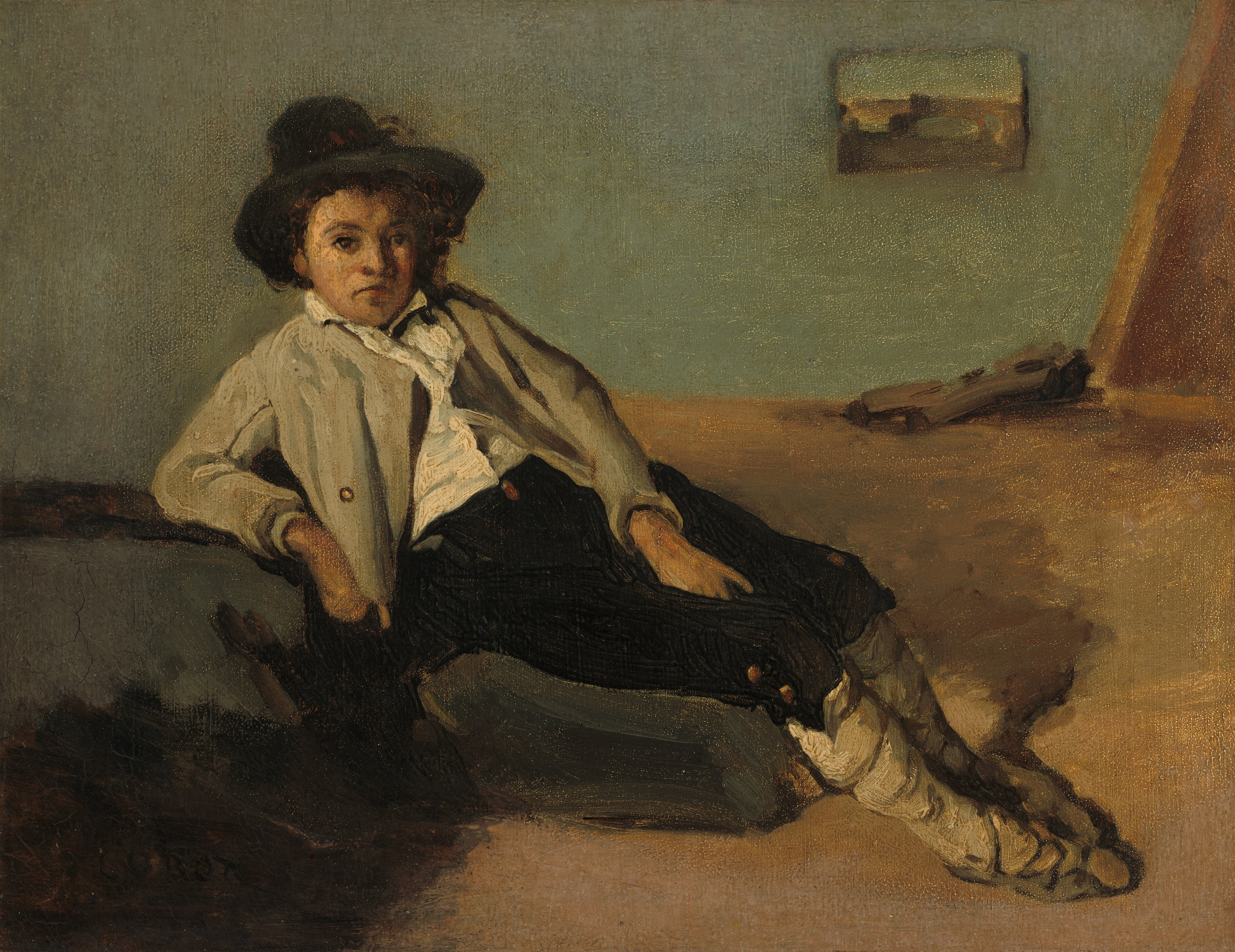 Jeune Paysan italien - Jean-Baptiste Camille Corot