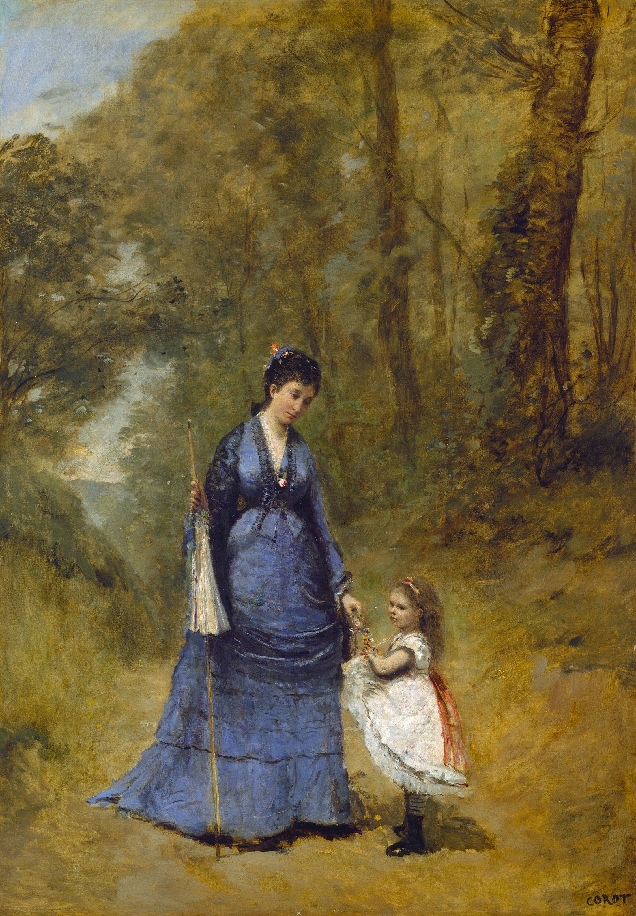 Madame Stumpf et sa fille - Jean-Baptiste Camille Corot