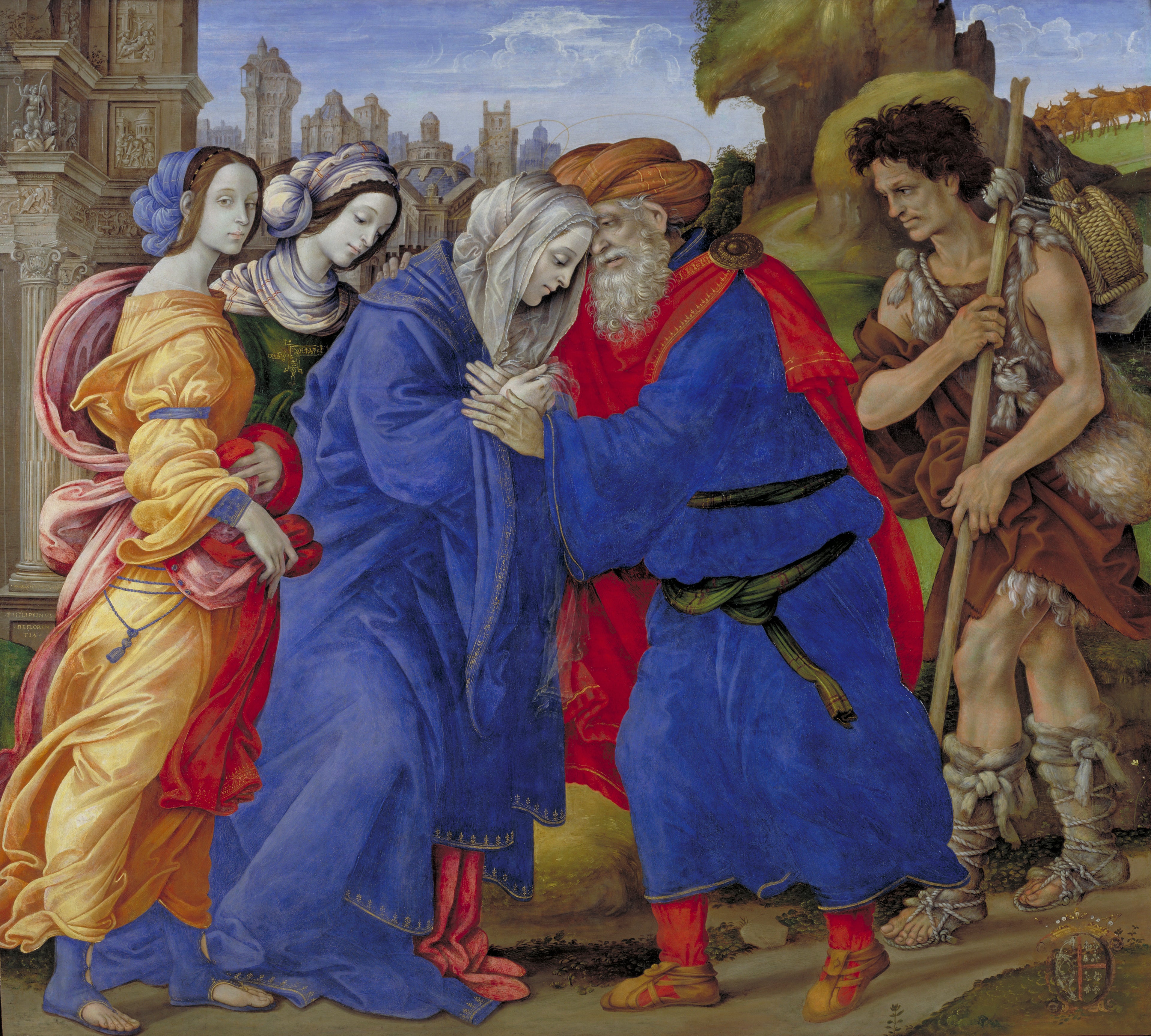 La Rencontre d'Anne et Joachim à la Porte Dorée - Filippino Lippi