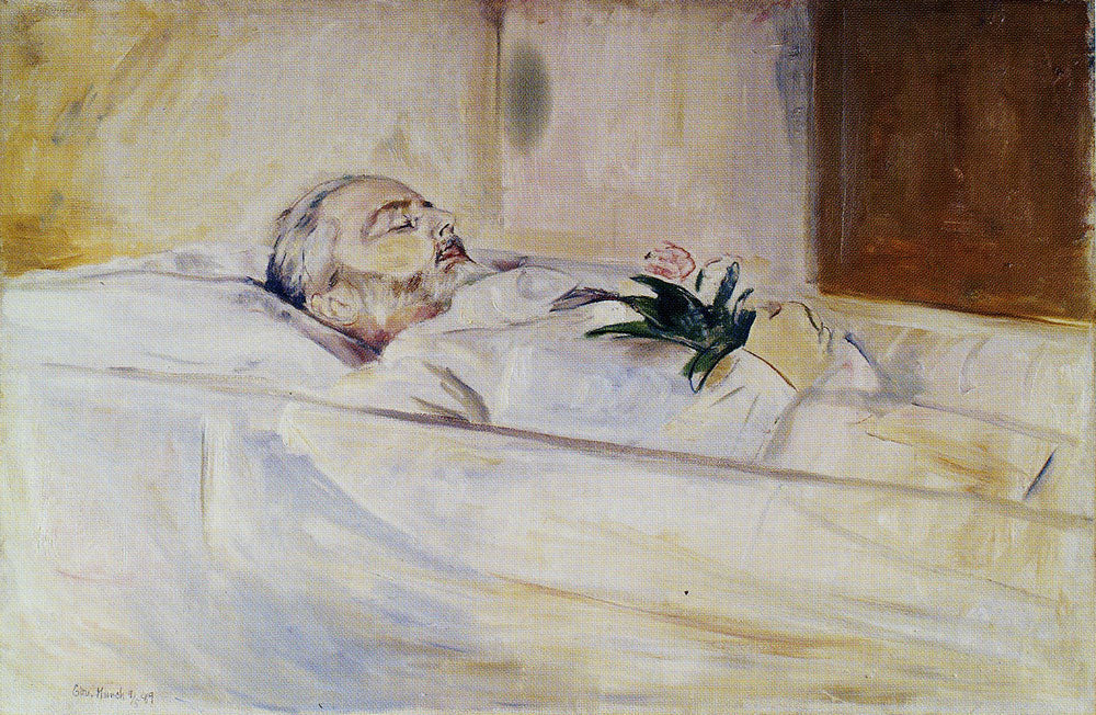 Reproduction du tableau « John Hazeland sur son lit de mort - Edvard Munch » par Alpha Reproduction en peinture à l’huile