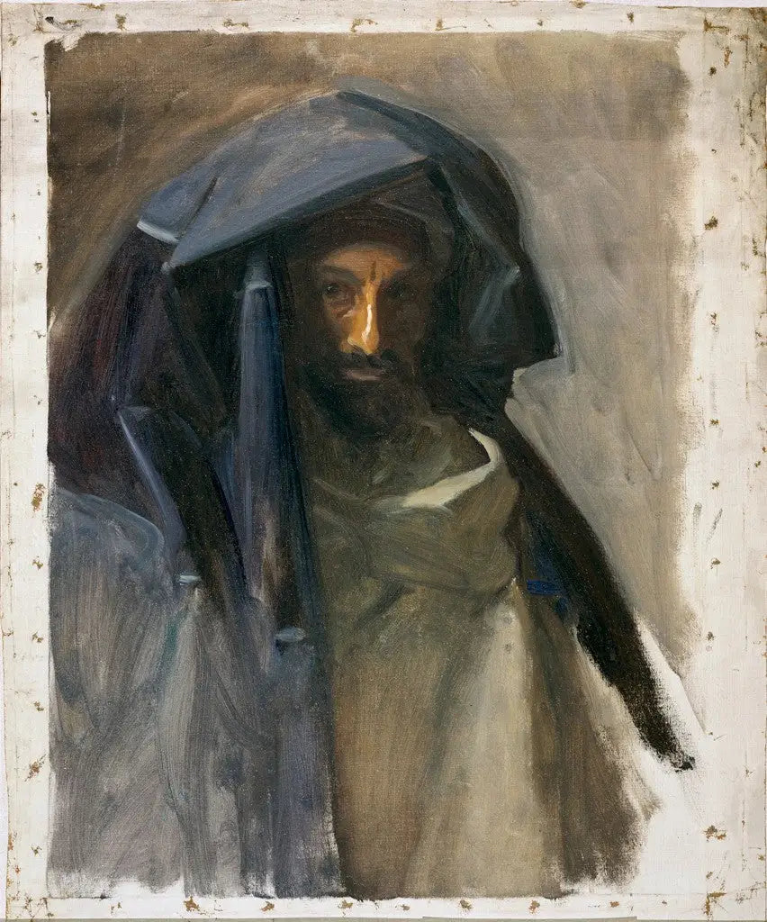 Reproduction du tableau « L'homme au manteau bleu - John Singer Sargent » par Alpha Reproduction en peinture à l’huile