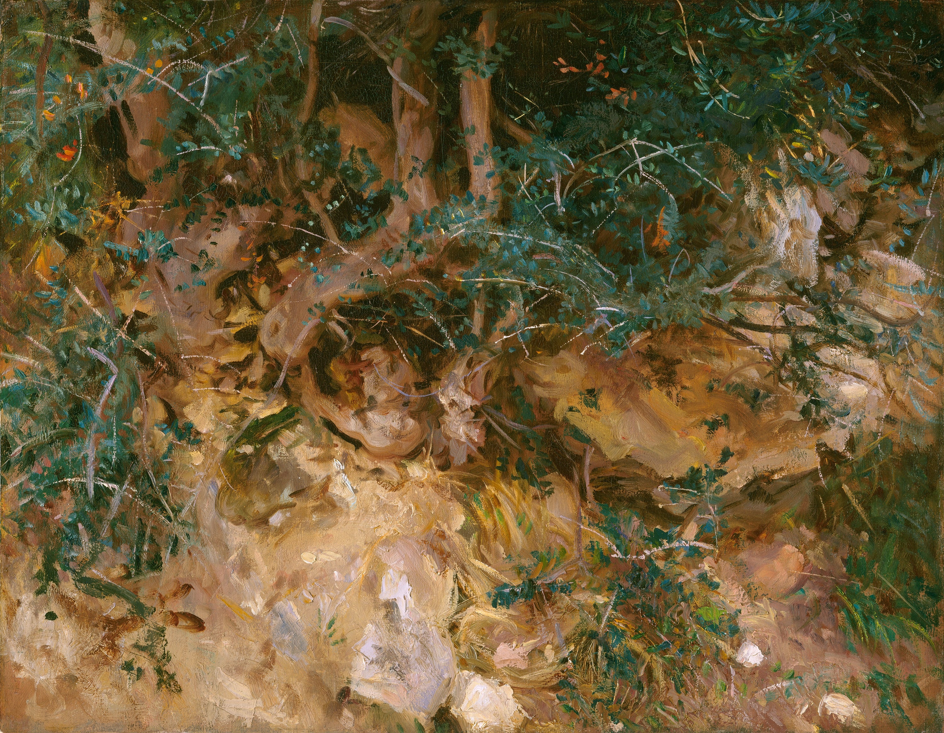 Reproduction du tableau « Valdemosa, Majorque : chardons et herbes sur une colline - John Singer Sargent » par Alpha Reproduction en peinture à l’huile