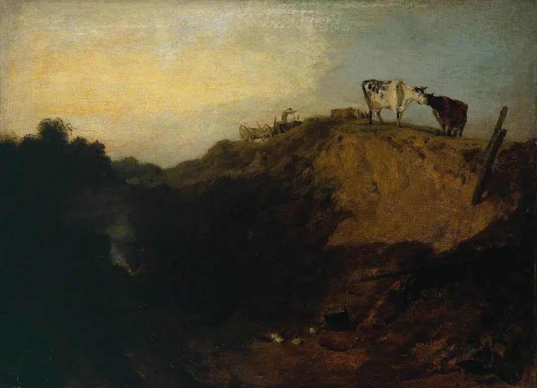 Reproduction du tableau « Sketch of a Bank, with Gipsies - J. M. W. Turner » par Alpha Reproduction en peinture à l’huile