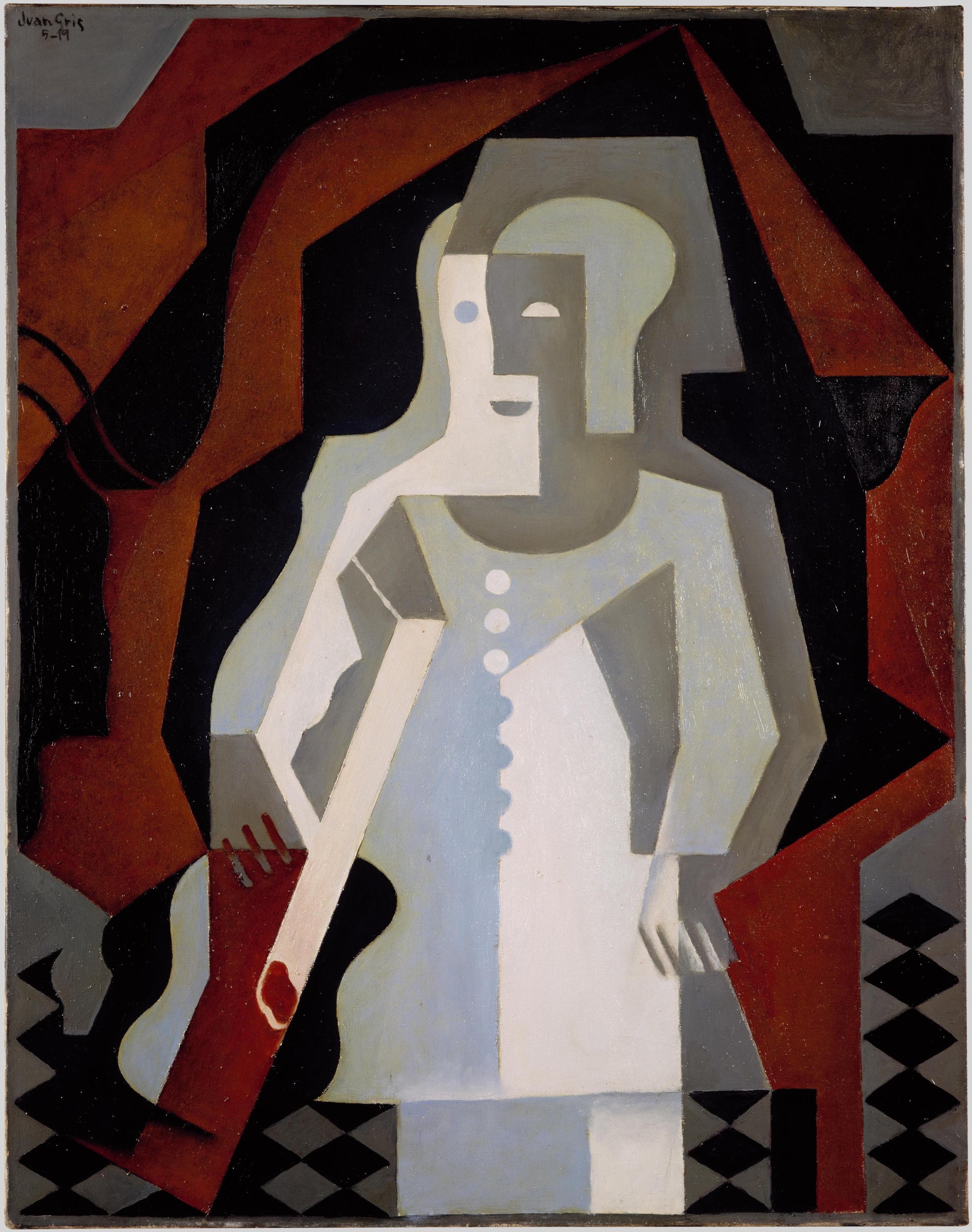 Pierrot à la guitare - Juan Gris
