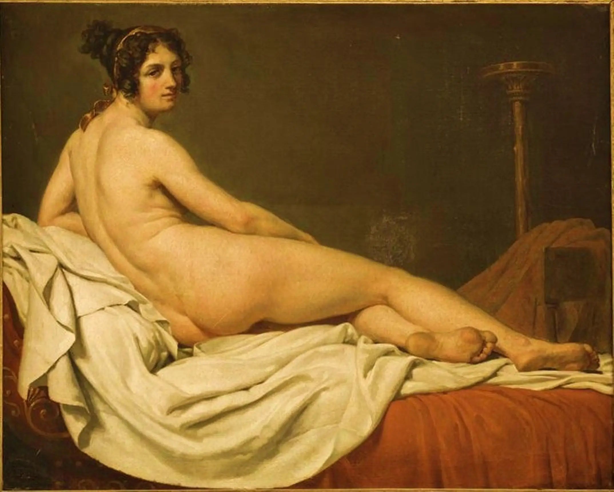 Reproduction du tableau « Portrait de Madame Récamier - Jacques-Louis David » par Alpha Reproduction en peinture à l’huile