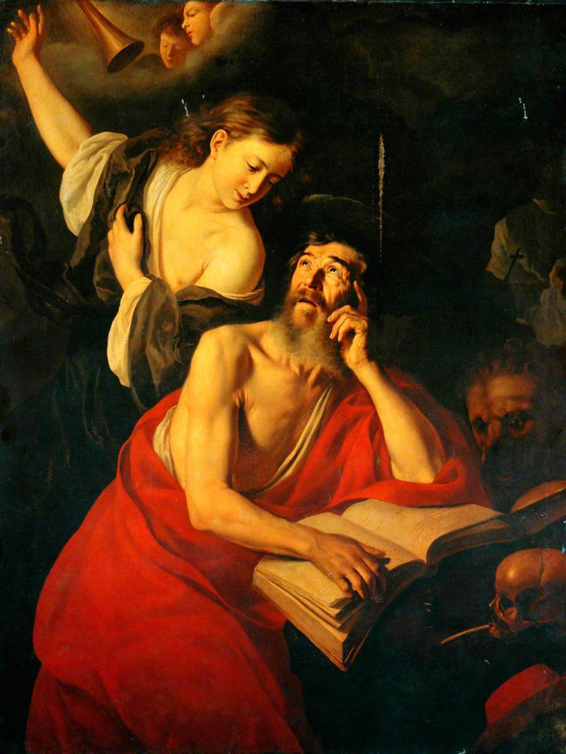 천사들이 방문한 성 제롬 - 후세페 데 리베라