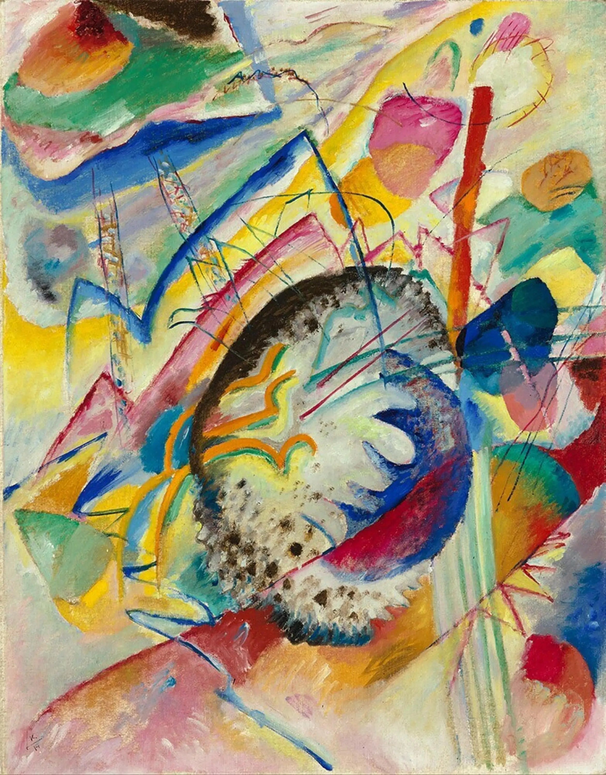 Reproduction du tableau « Grande étude - Vassily Kandinsky » par Alpha Reproduction en peinture à l’huile