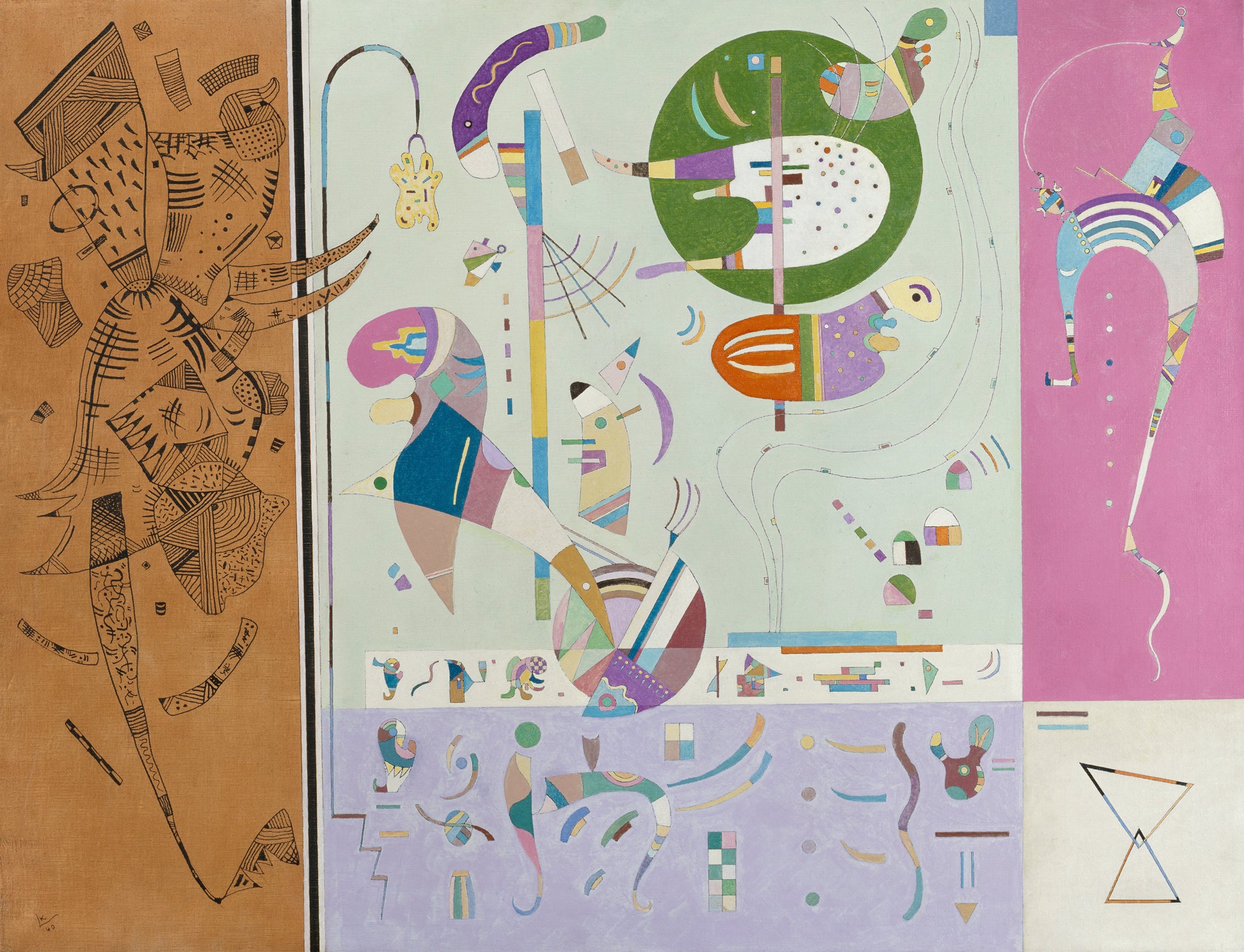 Reproduction du tableau « Parties diverses - Vassily Kandinsky » par Alpha Reproduction en peinture à l’huile