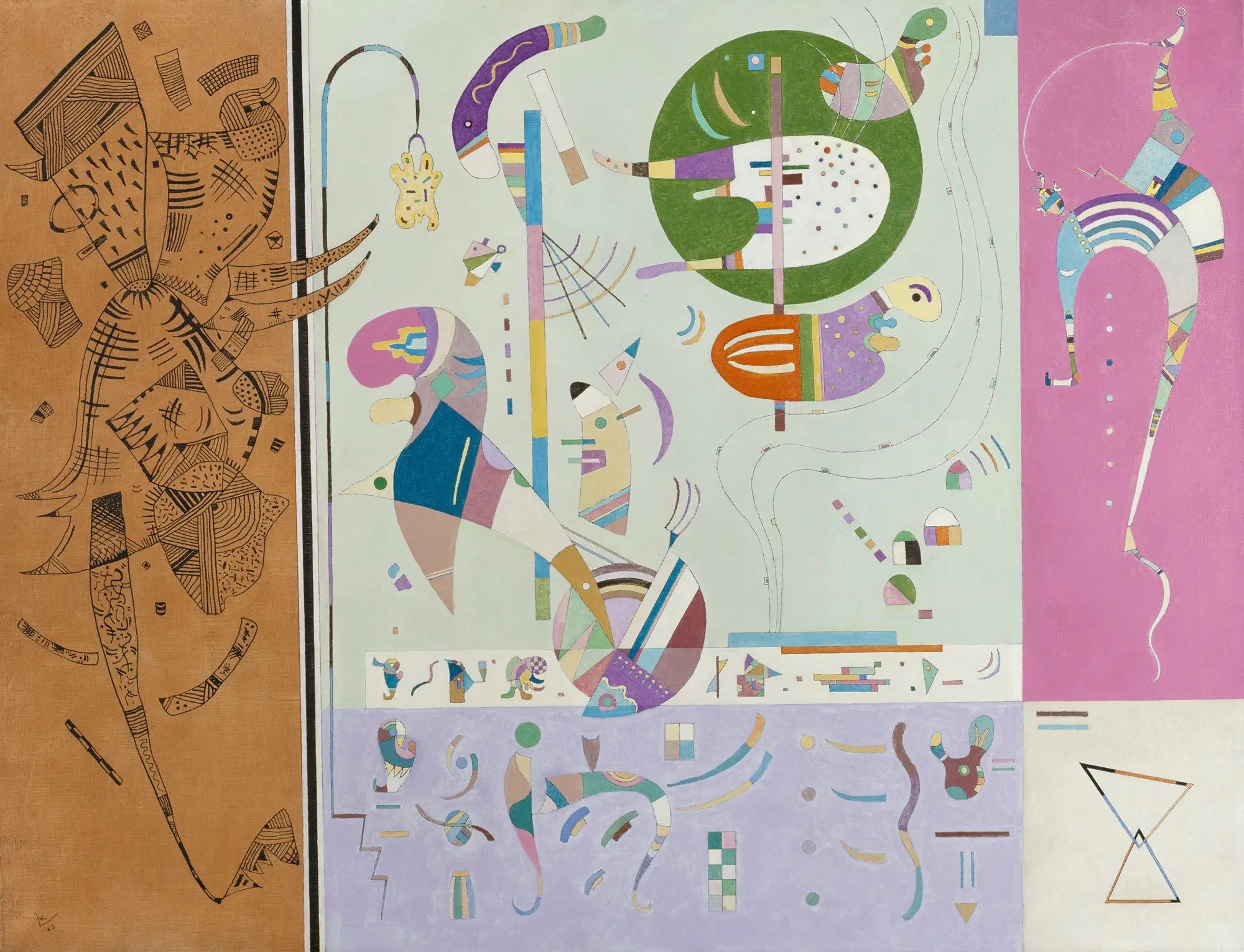 Reproduction du tableau « Parties diverses - Vassily Kandinsky » par Alpha Reproduction en peinture à l’huile