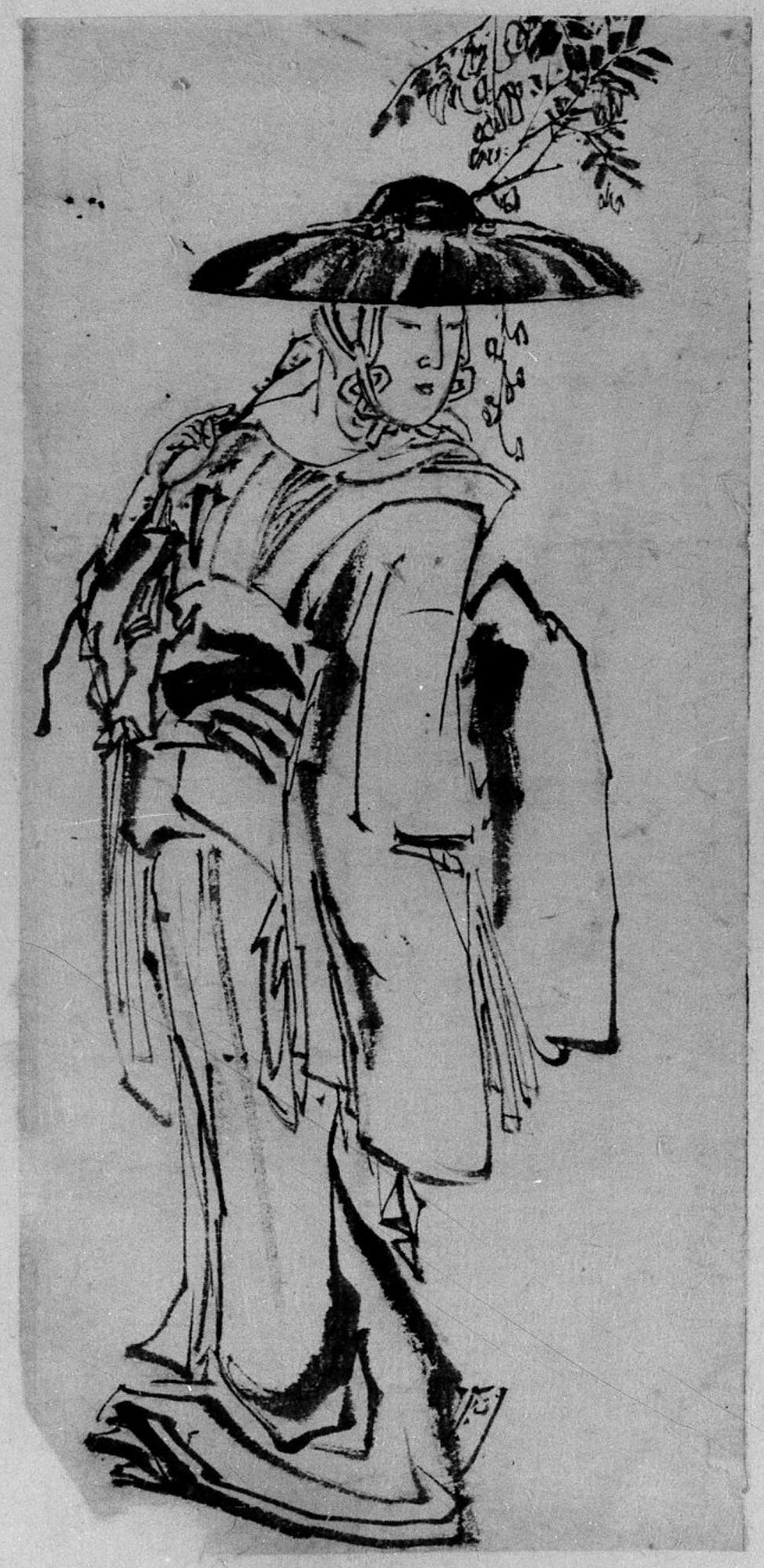 Fuji Musume, la servante de glycine - Hokusai