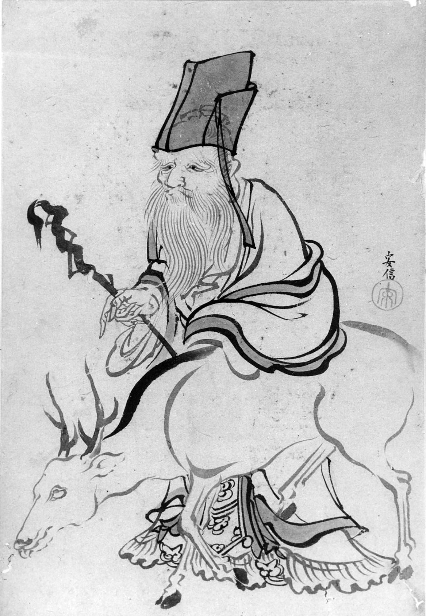 Juro (Dieu de la chance) - Hokusai