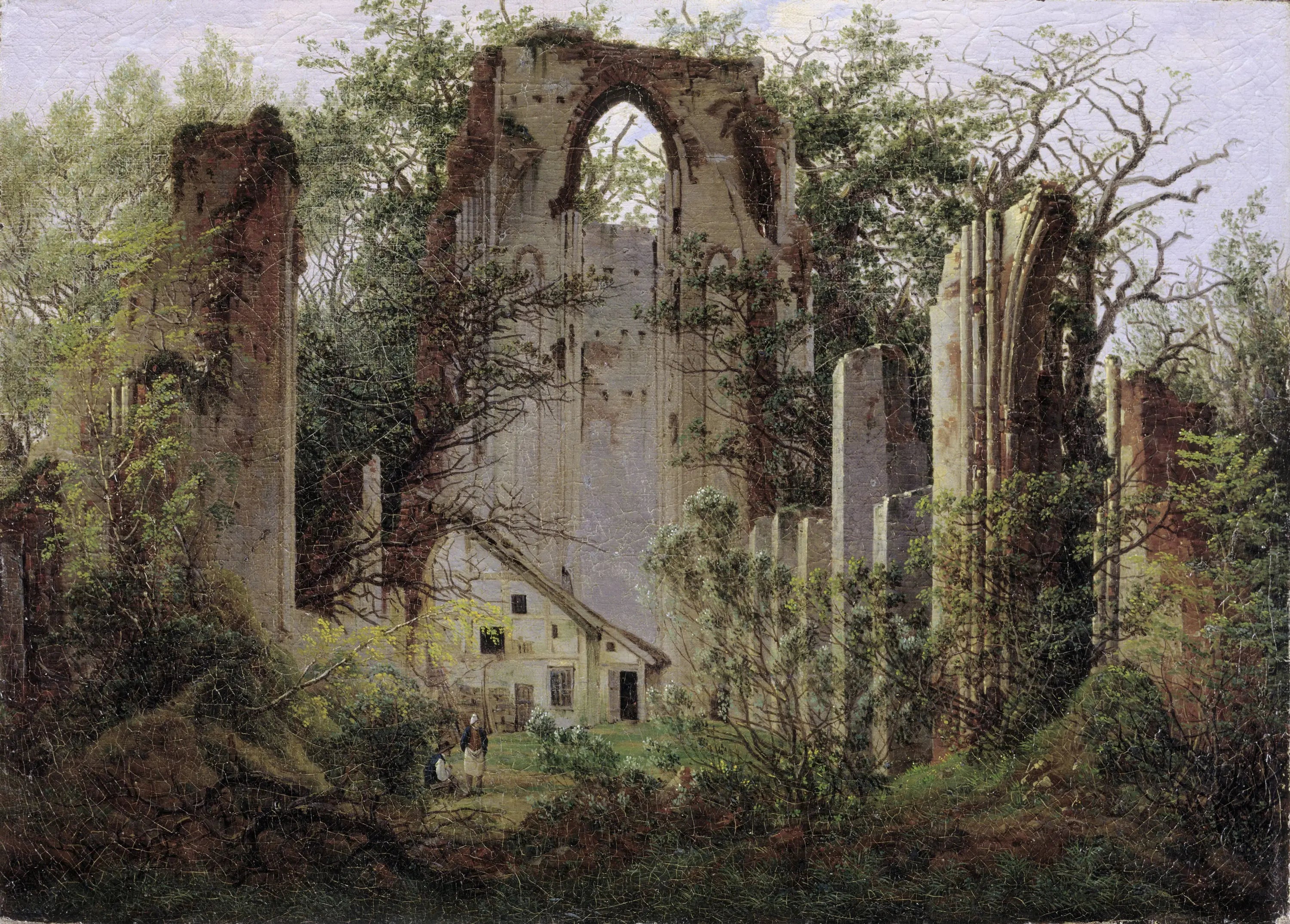 Reproduction du tableau « ruines du monastère d'Eldena, près de Greifswald - Caspar David Friedrich » par Alpha Reproduction en peinture à l’huile